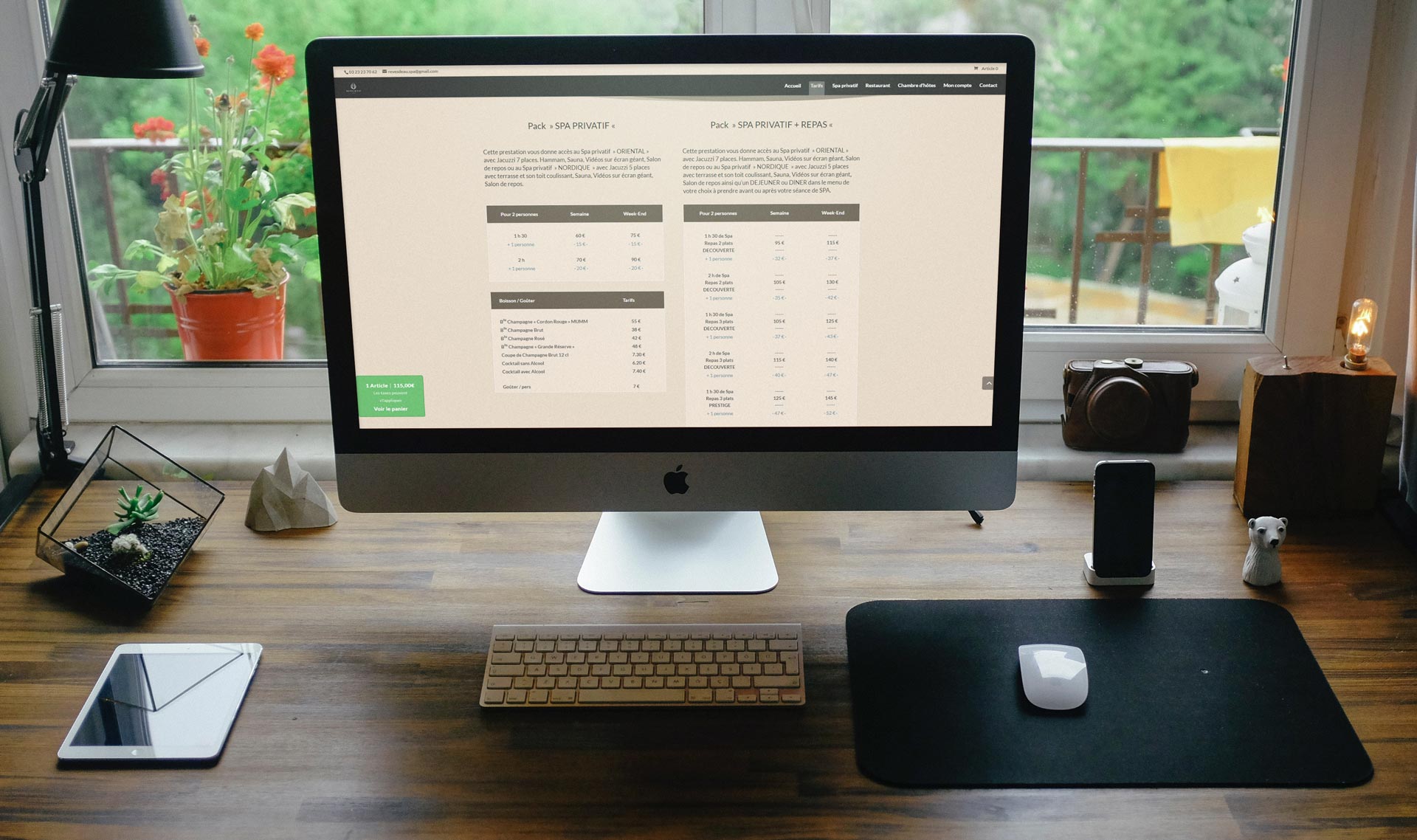 Oniri Studio Mockup Website Reves d'eau