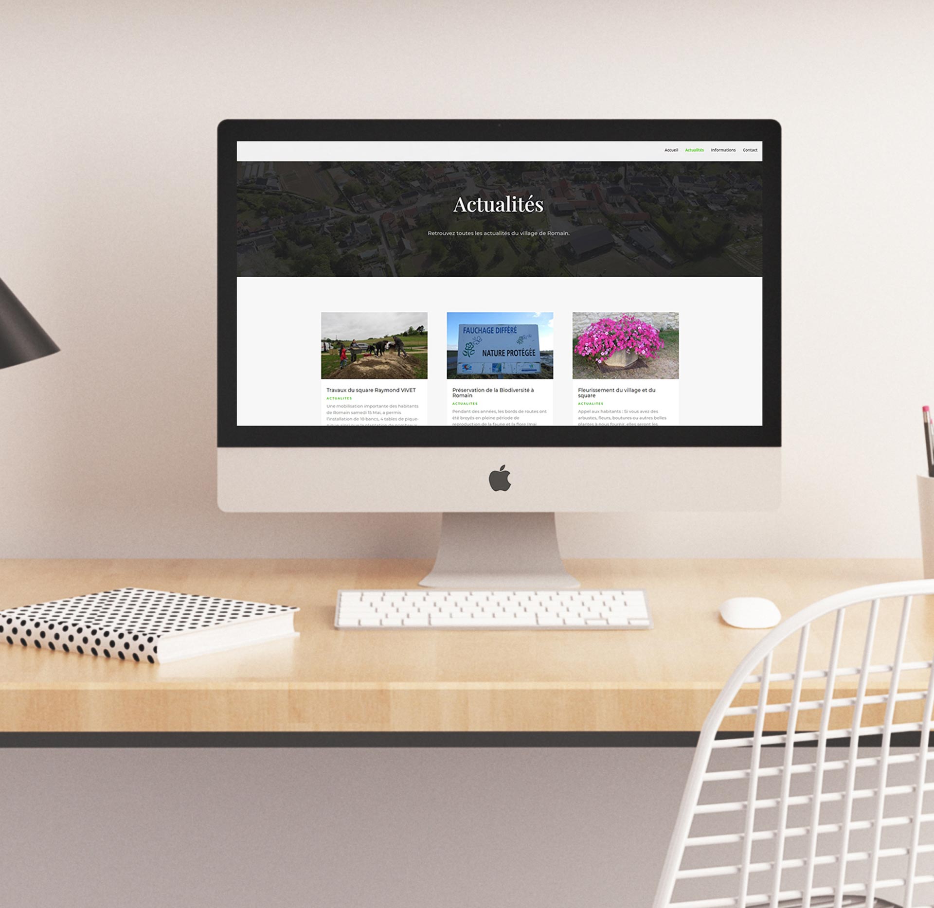 Oniri Studio Mockup Website Village Romain